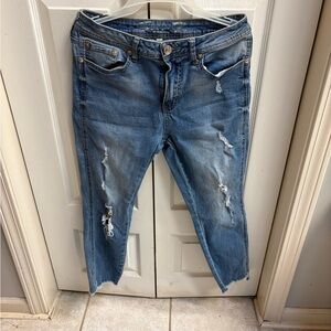 Seven’s7 Women’s Distressed Blue Denim Jeans